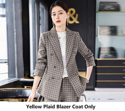 Kiváló minőségű szövet Professzionális női üzleti öltönyök nadrággal és kabáttal Kabát Női irodai munkaruha nadrágkosztüm Blézerek