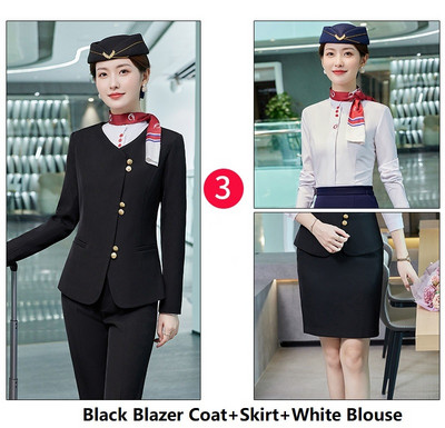 Női üzleti öltönyök nadrággal és dzsekik Kabát 2022 Ősz Tél Professzionális irodai munkaruha Nadrágruhák Blézerek Nadrág szett