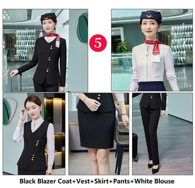 Női üzleti öltönyök nadrággal és dzsekik Kabát 2022 Ősz Tél Professzionális irodai munkaruha Nadrágruhák Blézerek Nadrág szett