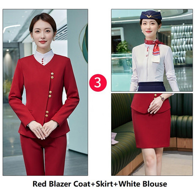 Női üzleti öltönyök nadrággal és dzsekik Kabát 2022 Ősz Tél Professzionális irodai munkaruha Nadrágruhák Blézerek Nadrág szett