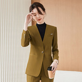 Női üzleti öltönyök nadrággal és kabátokkal Kabát őszi tél OL Stílusok Professzionális munkaruha Nadrágruhák Blézerek Nadrágkészlet