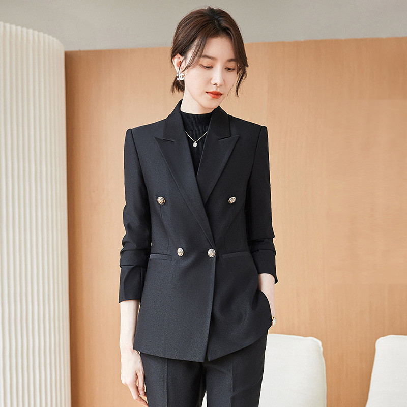 Kiváló minőségű szövetből készült női üzleti öltönyök nadrággal és kabáttal Kabát Professzionális nadrágkosztümök Blézer nadrág szett hölgyeknek