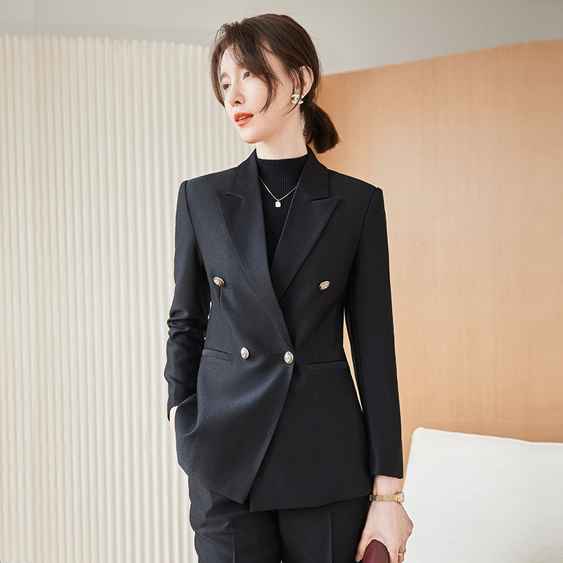 Kiváló minőségű szövetből készült női üzleti öltönyök nadrággal és kabáttal Kabát Professzionális nadrágkosztümök Blézer nadrág szett hölgyeknek