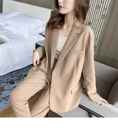 TYJTJY divatos női öltöny, 2022 tavasz, új koreai öltöny kabát nadrág pávakék alkalmi öltöny, kétrészes női tréningruha