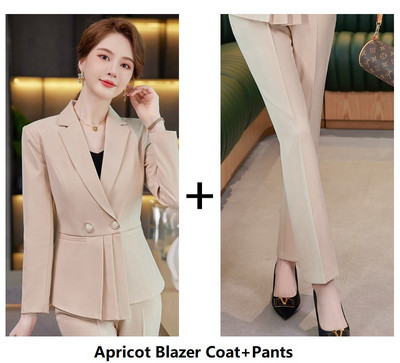 Kiváló minőségű szövet Oversize 5XL Őszi téli női üzleti öltönyök Professzionális irodai munkaruha Nadrágruhák Blézerek Nadrág szett