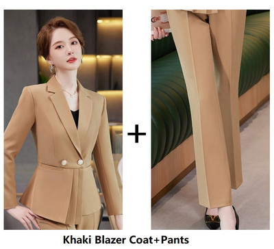 Kiváló minőségű szövet Oversize 5XL Őszi téli női üzleti öltönyök Professzionális irodai munkaruha Nadrágruhák Blézerek Nadrág szett