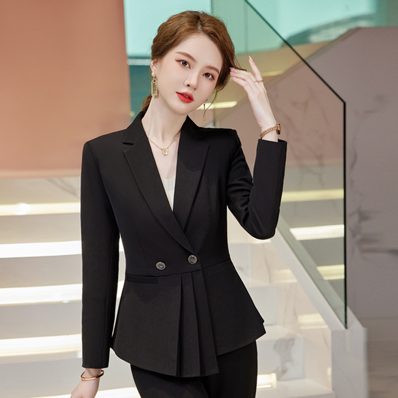 Kiváló minőségű szövet Oversize 5XL Őszi téli női üzleti öltönyök Professzionális irodai munkaruha Nadrágruhák Blézerek Nadrág szett