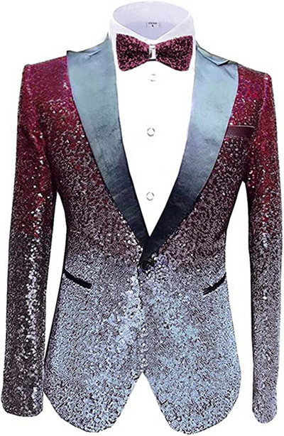 1 részes férfi öltöny kabát Dennis ruha flitter öltöny blézer Formális üzleti házigazda dzseki férfiaknak csak egy gombos kabát