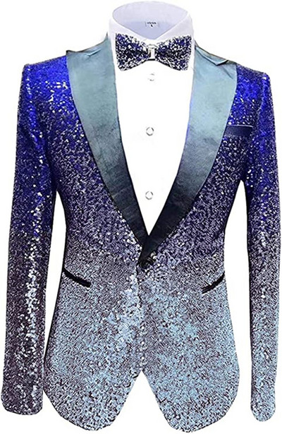 1 részes férfi öltöny kabát Dennis ruha flitter öltöny blézer Formális üzleti házigazda dzseki férfiaknak csak egy gombos kabát