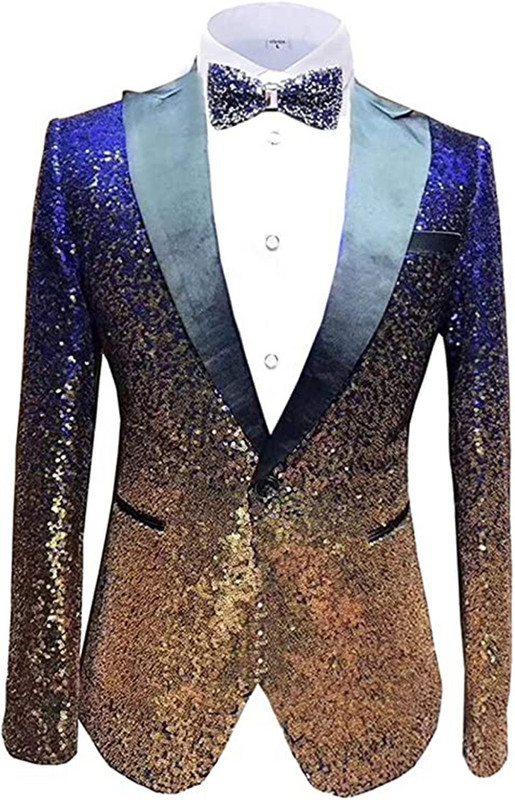 1 részes férfi öltöny kabát Dennis ruha flitter öltöny blézer Formális üzleti házigazda dzseki férfiaknak csak egy gombos kabát