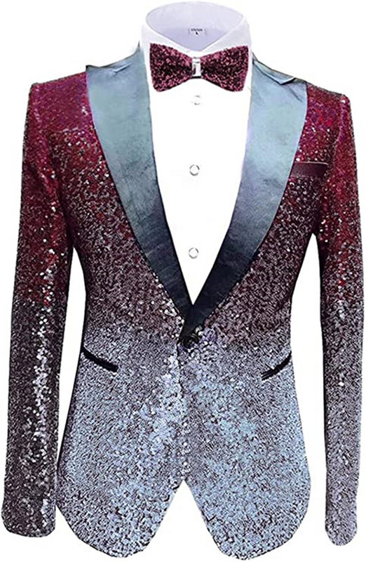 1 részes férfi öltöny kabát Dennis ruha flitter öltöny blézer Formális üzleti házigazda dzseki férfiaknak csak egy gombos kabát