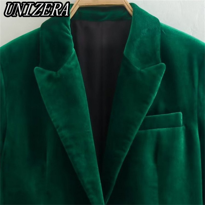 UNIZERA őszi-téli új női alkalmi bársony öltöny dzseki + derékközépig érő egyenes nadrág kétrészes szett 9391722