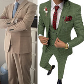 Férfi divat 3 részes férfi öltöny, légáteresztő báli szmoking esküvői vőlegényeknek (blézer+mellény+nadrág)