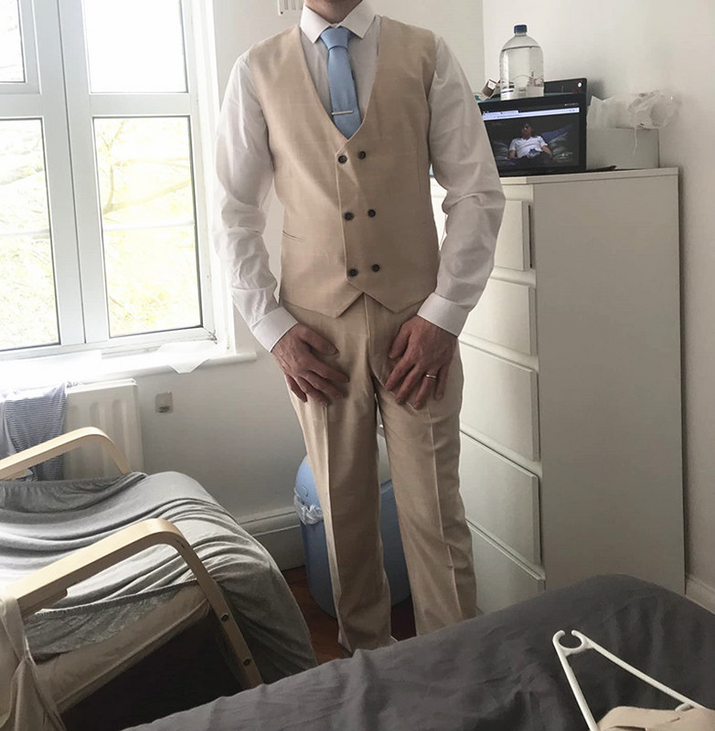 Férfi divat 3 részes férfi öltöny, légáteresztő báli szmoking esküvői vőlegényeknek (blézer+mellény+nadrág)