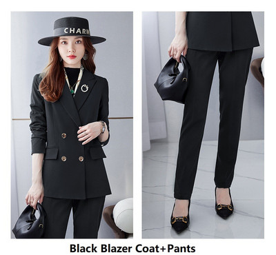 Oversize 5XL női üzleti öltönyök nadrággal és kabátokkal Kabát Kiváló minőségű szövet Professzionális blézer nadrágkosztüm nadrág szett