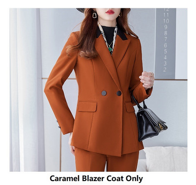 Kiváló minőségű szövetből készült női üzleti öltönyök nadrággal és kabáttal Kabát Női irodai professzionális blézerek nadrágkosztüm nadrág szett