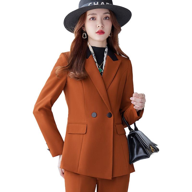 Kiváló minőségű szövetből készült női üzleti öltönyök nadrággal és kabáttal Kabát Női irodai professzionális blézerek nadrágkosztüm nadrág szett