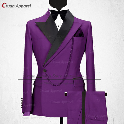 Legújabb luxus arany színű férfi öltöny szett karcsú szabású vőfély vőlegény esküvői ruha szmoking divatos minták party színpadi blézer nadrág 2 részes