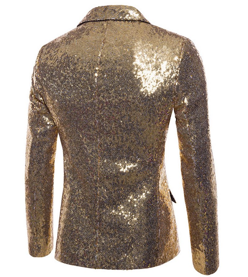 2020-as új arany/zöld 2 részes, fényes flitteres férfi öltöny, egygombos, csúcsos, hajtókás szmoking esküvőre (blézer + nadrág)