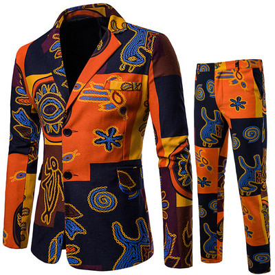 2022 m. naujas vyriškas madingas kostiumas Dviejų dalių laisvalaikio kostiumas Madingi vyriški vyriški kostiumai su kelnėmis švarkai