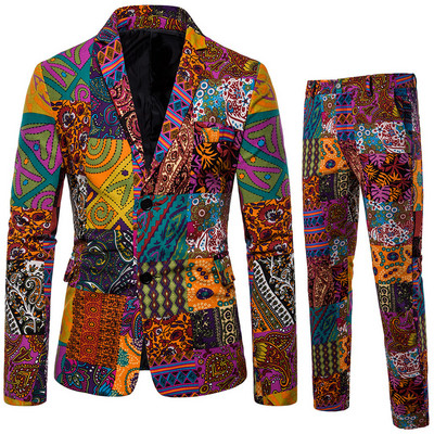 2022 m. naujas vyriškas madingas kostiumas Dviejų dalių laisvalaikio kostiumas Madingi vyriški vyriški kostiumai su kelnėmis švarkai