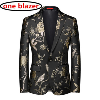 Divatos férfi jacquard öltöny 2 részes nagy méretű 6XL kiváló minőségű Homme üzleti ruha blézer dzseki 2022 új esküvői bankett szett