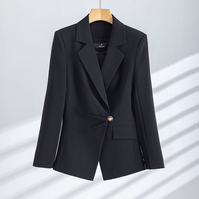 Női divatos nadrágkosztüm szett vagy egyszínű blézer kék fehér fekete színű irodai karrier formális üzleti ruha nőknek ősz tél