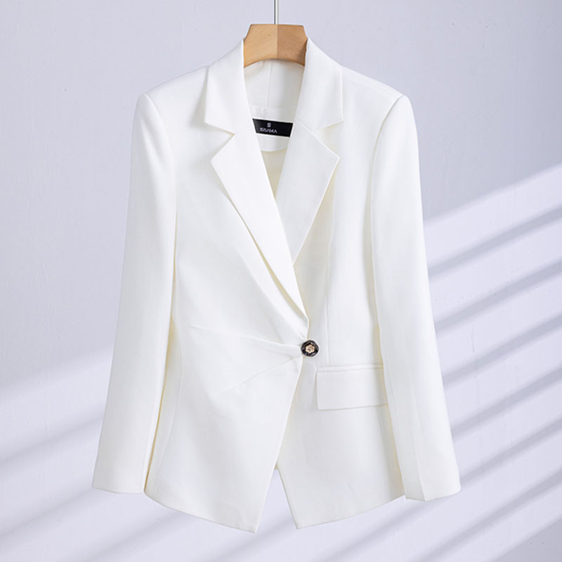 Női divatos nadrágkosztüm szett vagy egyszínű blézer kék fehér fekete színű irodai karrier formális üzleti ruha nőknek ősz tél