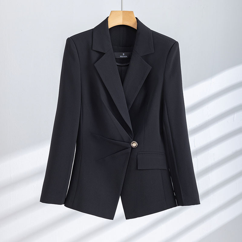 Női divatos nadrágkosztüm szett vagy egyszínű blézer kék fehér fekete színű irodai karrier formális üzleti ruha nőknek ősz tél