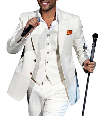 Férfi öltönyök hajtóka, alkalmi, 3 részes üzleti vőfélyek szmokingok, szürke, zöld pezsgő hivatalos esküvőre (blézer+nadrág+mellény)