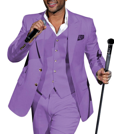 Férfi öltönyök hajtóka, alkalmi, 3 részes üzleti vőfélyek szmokingok, szürke, zöld pezsgő hivatalos esküvőre (blézer+nadrág+mellény)