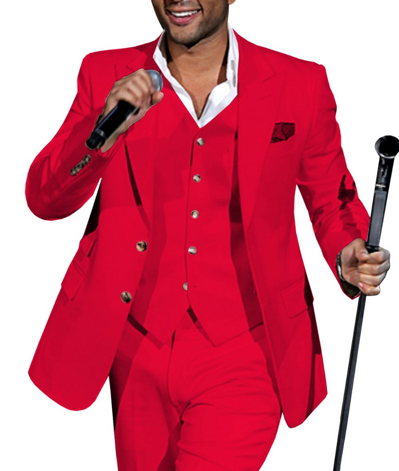 Férfi öltönyök hajtóka, alkalmi, 3 részes üzleti vőfélyek szmokingok, szürke, zöld pezsgő hivatalos esküvőre (blézer+nadrág+mellény)