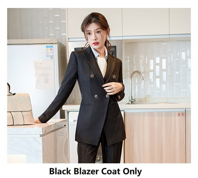 Elegáns rózsaszín őszi téli női üzleti öltönyök nadrággal és kabátokkal Kabát Kiváló minőségű szövet Professzionális nadrágkosztümök Blézerek