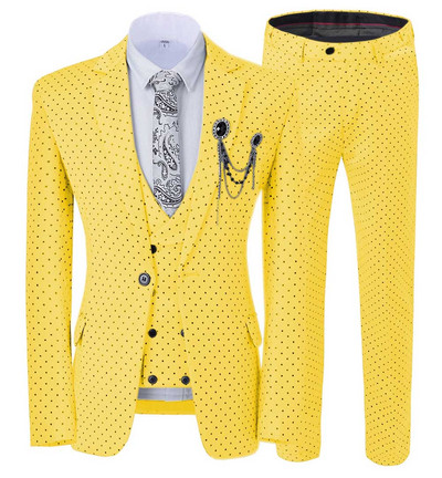 Férfi öltönyök Wave point háromrészes férfi öltönyök Alkalmi ingázó irodai öltönyök esküvőre (blézer+mellény+nadrág)