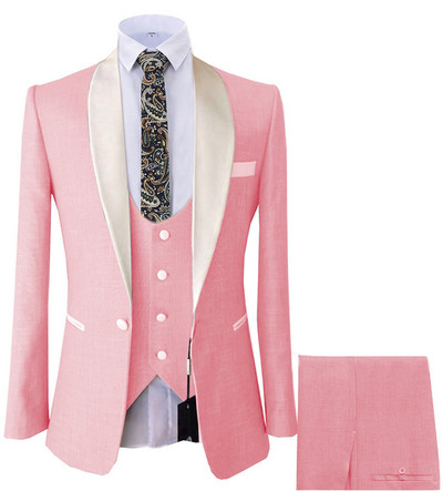 Új férfi öltöny szettek Royal Blue üzleti szmoking 3 részes blézer szett esküvői vőlegénynek (kabát+mellény+nadrág)