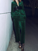 Kumsvag női őszi bársonyos nadrág öltönyök 2 darabos szettek 2022 alkalmi tömör blézerek kabátok és nadrágok női elegáns OL öltöny ruhák