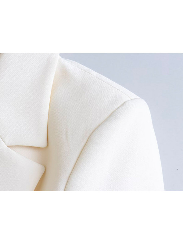 Gombos, karcsúsított alkalmi blézer, női 2022. őszi új divat, elegáns retro hajtóka, hosszú ujjú zsebek, egyszínű felső + nadrág