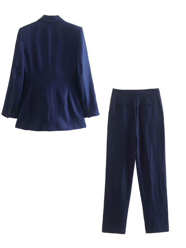 Kumsvag 2022 nyári női nadrágkosztümök 2 részes készletek Alkalmi laza tömör blézerek kabátok és nadrágok női elegáns utcai ruházat