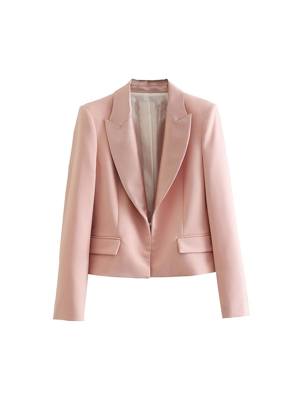 TRAF 2 részes készletek, női 2022. ősz, új divatos ruha, Vágott blézerkabát + egyenes hosszú nadrág