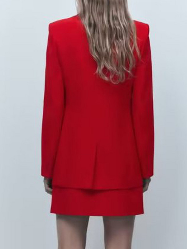 Kumsvag 2022 őszi női szoknya öltönyök 2 részes készletek Alkalmi Solid Slim blézerek Kabátok és szoknyák Női Elegáns OL Öltöny Ruházat