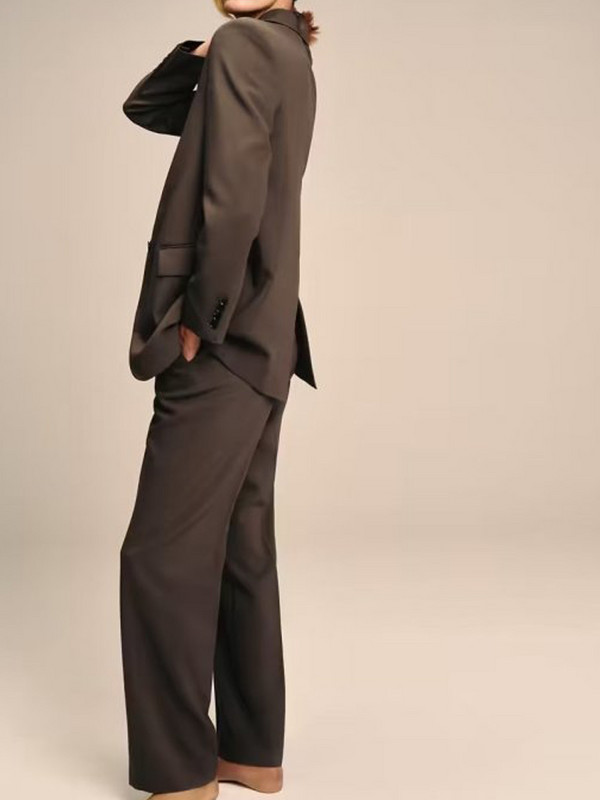Kumsvag 2022 őszi női alkalmi nadrágkosztümök 2 részes készlet tömör bő blézerek kabátok és nadrágok női elegáns OL öltöny ruházat