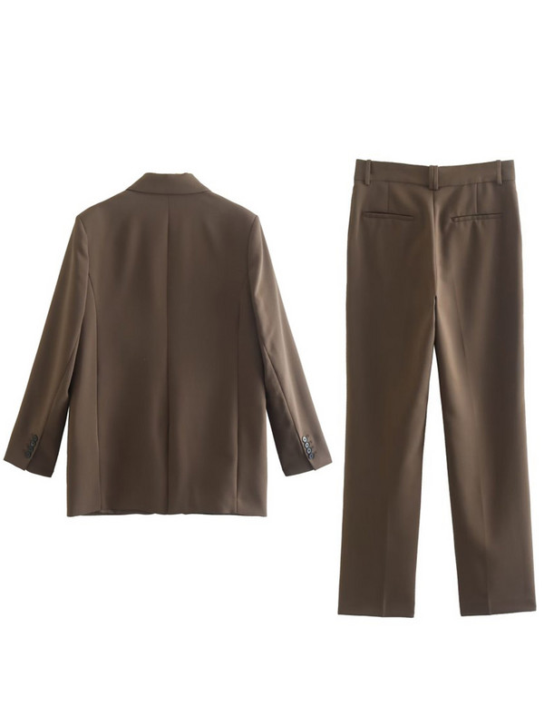 Kumsvag 2022 őszi női alkalmi nadrágkosztümök 2 részes készlet tömör bő blézerek kabátok és nadrágok női elegáns OL öltöny ruházat
