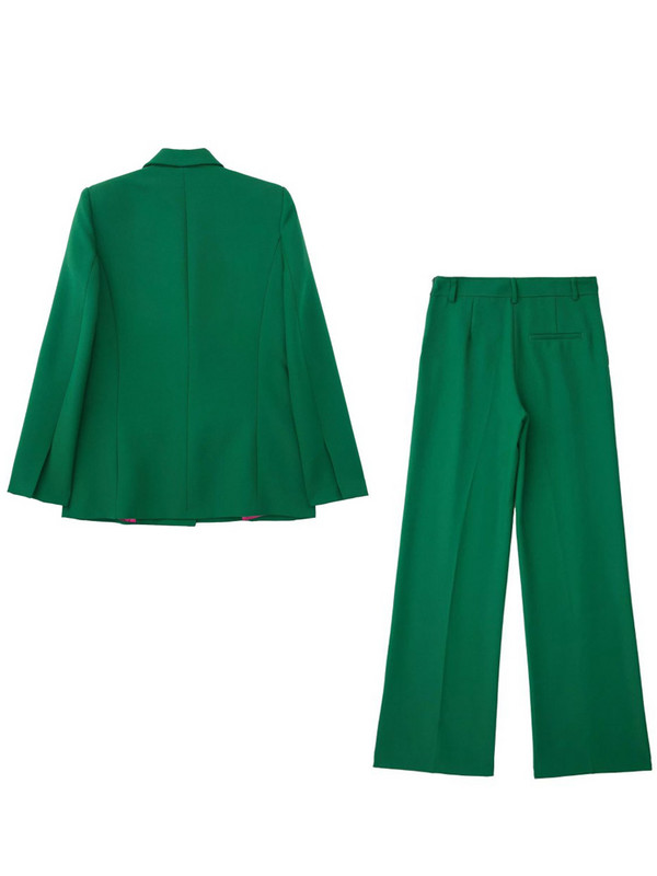 Kumsvag 2022 őszi női alkalmi nadrágkosztüm 2 részes szett Solid blézerek Kabátok és nadrágok Női Elegáns OL öltönyök Ruházat