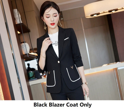 Formális OL Stílusok Női üzleti öltönyök nadrággal és kabáttal Kabát Őszi Téli Karrierinterjú Női Professzionális nadrágkosztümök