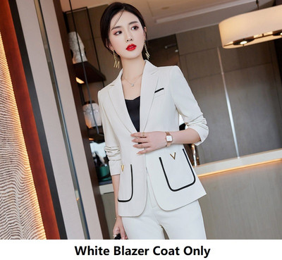 Formális OL Stílusok Női üzleti öltönyök nadrággal és kabáttal Kabát Őszi Téli Karrierinterjú Női Professzionális nadrágkosztümök