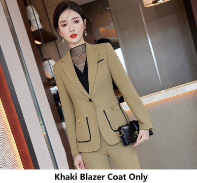 Formális OL Stílusok Női üzleti öltönyök nadrággal és kabáttal Kabát Őszi Téli Karrierinterjú Női Professzionális nadrágkosztümök