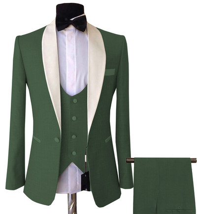 Férfi 3 részes öltönyök, karcsú, üzleti vőlegény, rózsaszín, lila kabát, szmoking, fehér blézer esküvői bál estére (blézer+mellény+nadrág)