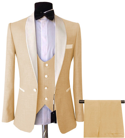 Férfi 3 részes öltönyök, karcsú, üzleti vőlegény, rózsaszín, lila kabát, szmoking, fehér blézer esküvői bál estére (blézer+mellény+nadrág)