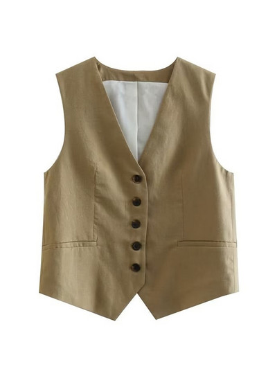 Kumsvag 2022 nyári női lenvászon 2 részes szett öltönyök alkalmi tömör mellények kabátok és rövidnadrágok női elegáns utcai öltöny ruházat