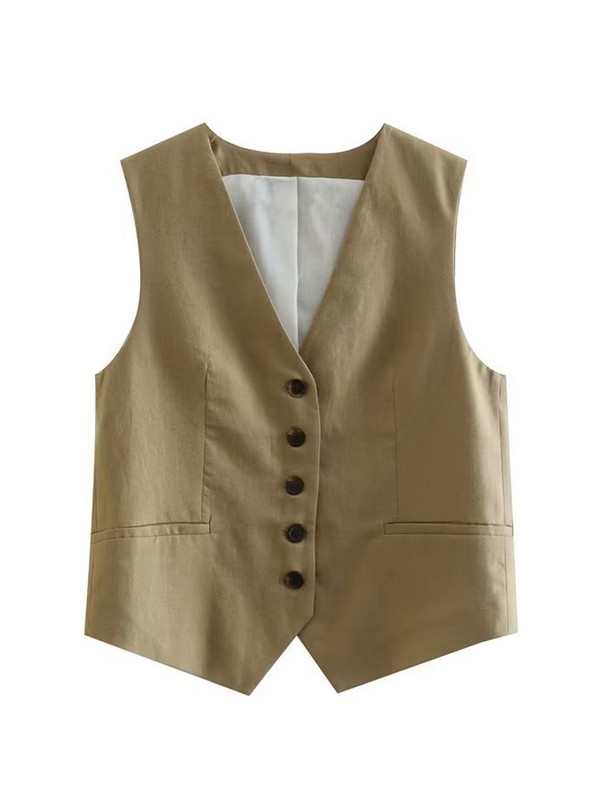 Kumsvag 2022 nyári női lenvászon 2 részes szett öltönyök alkalmi tömör mellények kabátok és rövidnadrágok női elegáns utcai öltöny ruházat